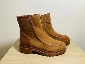 Ralph Lauren Colbie Side Zipper Wildleder Leder Stiefeletten Braun Neu ohne Karton Gr. 9 - Bild 1 von 8