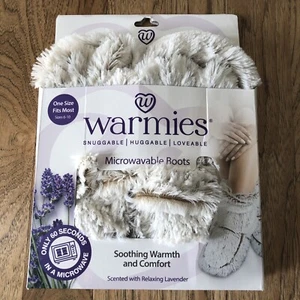 Warmies Microwavable Boots Brown NIB Lavender Scented One Size 6-10 Slippers - Picture 1 of 7