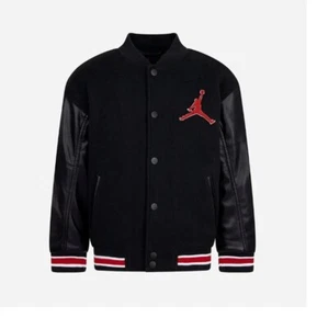 Chaqueta Jordan Bomber Jumpman Negra 95D197 023 Negro Rojo Niño - Imagen 1 de 4