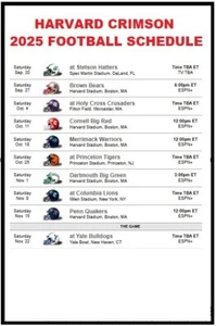 144 Harvard Crimson Football Schedule Refrigerator Magnet 4by6 - Picture 1 of 1