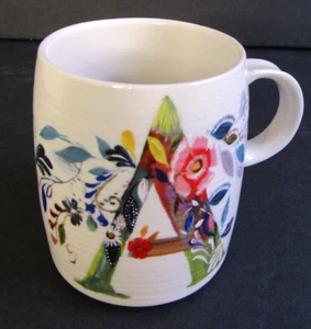Anthropologie Tazza Caffè-Tè, Staria M Halfmann Fiori Lettera A, Casetta Giardino - Foto 1 di 6