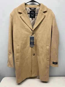 Men's J.M. Haggar Premium Topcoat Beige Dress Coat / Size Medium - Picture 1 of 7