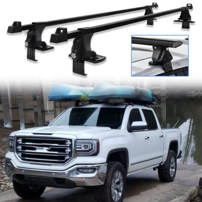 Barra transversal de techo superior de carga con bloqueo para GMC Sierra 1500 2500 3500 54" Foto 1 de 4