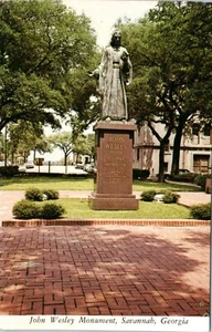 John Wesley Monument, Savannah, Georgia Postcard - Picture 1 of 2