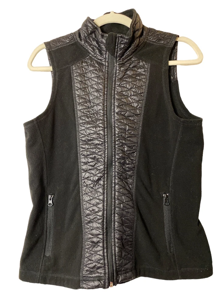 Chaqueta Marc New York Chaleco de Vellón Sin Mangas Negro Mujer Talla Mediana Cremallera Completa Foto 1 de 4