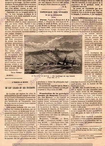 CAP LIZARD SHIPWRECK NAUFRAGE ARTICLE DE PRESSE JV 1888 UK CORNWALL CORNOUAILLES - Picture 1 of 1