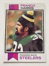 Topps 1973 Football Card Franco Harris Pittsburgh Steelers #89