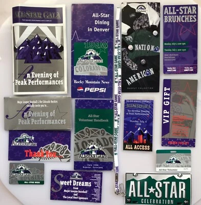1998 ASG Colorado Rockies All-Star Game Baseball Rare Souvenirs MLB Lanyard Gala - Image 1 of 4