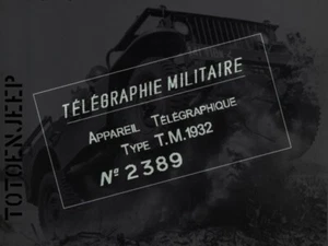 label plaque plaquette poste radio FR TM1932 . jeep willys us ww2 - Imagen 1 de 4