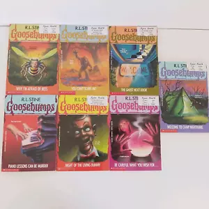 Vintage 90's Goosebumps 7 Book Bundle R L STEIN #7 #9 #10 #12 #13 #15 #17 Used - Picture 1 of 5