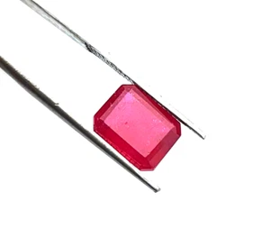 Piedra preciosa suelta de corte octágono rubí natural de excelente calidad 8*10 mm 4 quilates - Imagen 1 de 4