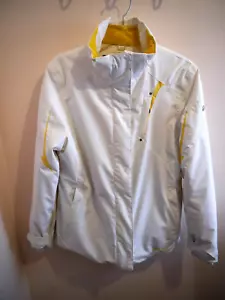 SPYDER Winter Ski Jacket Women's M, White + Yellow - Picture 1 of 8