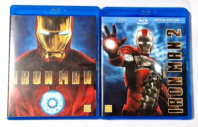Iron Man 1 and 2 BLU RAY Nordic Imports English Audio - Image 1 of 4