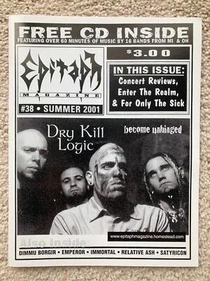 2001 EPITAPH MAGAZINE with CD death metal FANZINE EMPEROR IMMORTAL SATYRICON vtg Foto 1 de 4