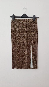 Urban Outfitters Skirt New Size Small XS Leopard Bodycon High Slit Taylor - Picture 1 of 3