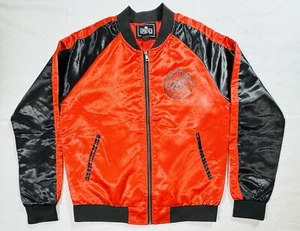 Red/Black BAD REPUTATION Zip Up Jacket By UPSCALE Color Block - FAST SHIP! - Picture 1 of 5