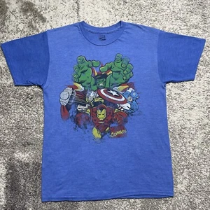 Marvel Avengers Blue Shirt Mens Medium - Picture 1 of 4
