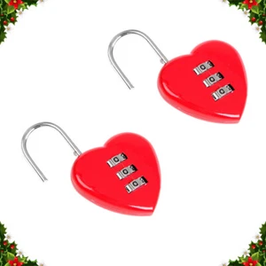 2 PCS Liebe Passwortsperre Codeschloss in Herzform Passwortsperren - Bild 1 von 12