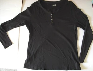 Women’s Joe Boxer Ribbed Pullover Shirt Henley Collar Long Sleeve Size 1X - Picture 1 of 4