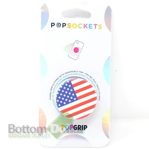 PopSockets 800482 PopGrip Phone Grip & Stand with Swappable Top American Flag - Picture 1 of 2