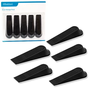 Door Wedge Heavy Duty Stop  Large Strong Stopper Jam Jammer Non Slip Back 5pc - Picture 1 of 6