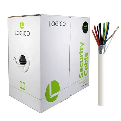 500' 18/8 Shielded CCA Security Alarm Control Wire Stranded PVC Jacket White - Image 1 of 4