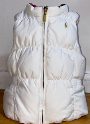 Ralph Lauren 双面鹅绒背心小女孩尺寸 24 个月  — 第 1/4 张图片