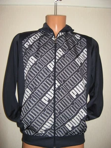 HARDLY WORN BOYS NAVY PUMA TRACKSUIT JACKET ZIP FRONT JACKET AGE 13-14 - Picture 1 of 4