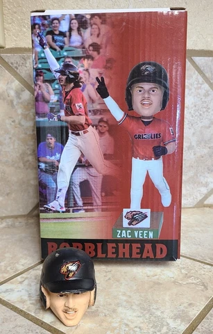 Zac Veen Fresno Grizzlies SGA Bobblehead box and head only missing the rest Cover