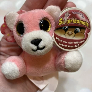 Peluche orsacchiotto Shayla rosa Surprizamals 2" nuovo con etichetta compleanno 21 marzo - Foto 1 di 3