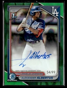 2024 Bowman Chrome #CPA-AAL Alexander Albertus Autos Green Lava Refractors - Picture 1 of 2