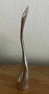 Estatuilla de ganso de Canadá modernista de aluminio pulido fundido Hoselton de colección 6,5" firmada - Imagen 1 de 5