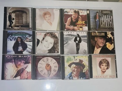Lot 12 Country Western CDs. Clint Black, John Denver, Anne Murray, Dwight Yoakam Foto 1 de 4