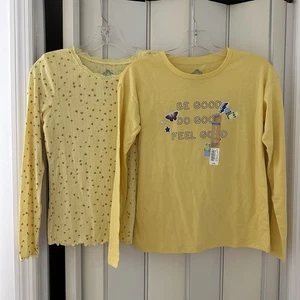 NEW Bundle Thereabouts Girls 14 Long Sleeve Yellow Shirts Fall Back to School - Picture 1 of 4