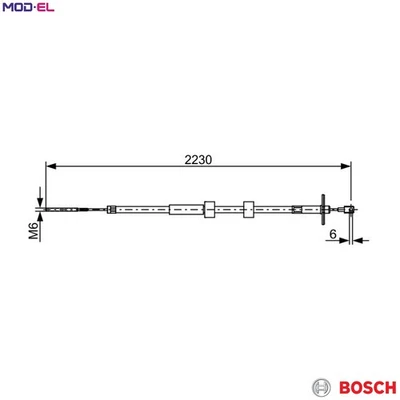 CABLE PULL PARKING BRAKE 1 987 482 500 FOR MERCEDES-BENZ G-CLASS/SUV/Cabrio 2.7L - Image 1 of 4
