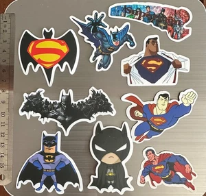 Superhero DC Superman Batman Themed Stickers | x9 Pack | Scrapbook Gift - Picture 1 of 1