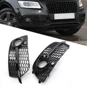 For Audi Q5 13-17 Front Bumper Fog Light Grill Grille Cover Black Pair US - Bild 1 von 9