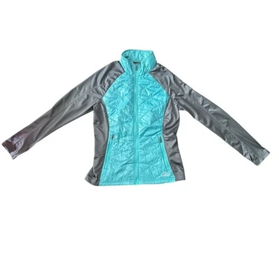 LLBean Primaloft Windbreaker Running Jacket SM Zip Insulated Quilted Sport Teal - Image 1 of 4