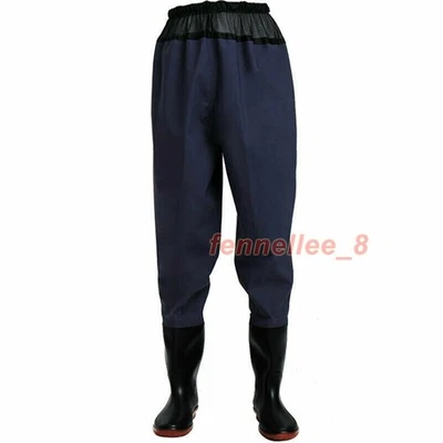 Unisex PVC Cintura Vadeador Pantalones Estancos Pantalones Estancos Aire Libre Jugar Pesca Foto 1 de 4