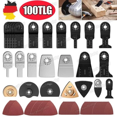 MARKENLOS 100x Zubehör Sägeblatt Metall Holz Diamant Titan Multitool Für Fein Bosch Makita