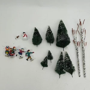 Dept 56 Village Animated Skating Pond 5229-9 People Trees Dog REPLACEMENT PARTS - Picture 1 of 14