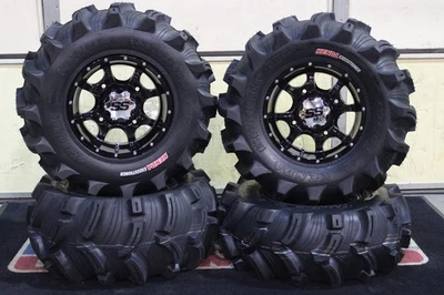 POLARIS SPORTSMAN 800 26" EXECUTIONER ATV TIRE & COBRA BLK WHEEL KIT POL3CA - Image 1 of 4