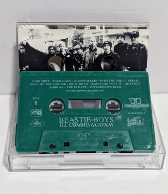1994 Beastie Boys ILL Communication  Cassette Tape Green - Image 1 of 4