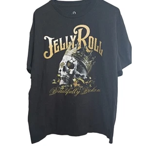 Jelly Roll Black Graphic T-Shirt XL Band Country Music Album Casual Concert Tee - Picture 1 of 10