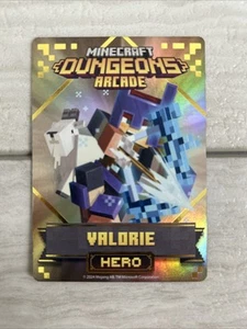 Minecraft Dungeons Arcade Series 3 (#101 Hero: Valorie) FOIL Card EUC - Picture 1 of 4