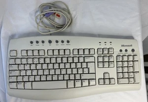 Microsoft Internet Keyboard RT9443 White PS/2 Connection Vintage Retro - Picture 1 of 3