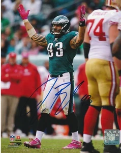 JASON BABIN PHILADELPHIA EAGLES ACTION SIGNED 8x10 - Picture 1 of 1