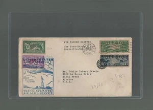 1927 France Yvert 240 & 1925 France Yvert 207 on Pan Am First Flight Cover to NY - Picture 1 of 2