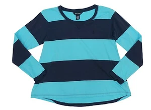 New! Ralph Lauren Striped Long Sleeve Shirt Top Big Girls Large - Picture 1 of 1