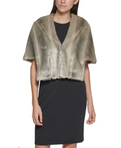 Eliza J Women's Faux-Fur Shrug - Picture 1 of 10